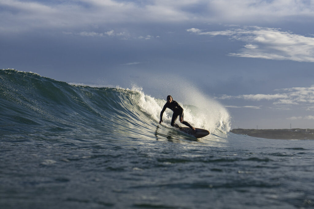 Sustainable, hollow wooden surfboard by Otter Surfboards