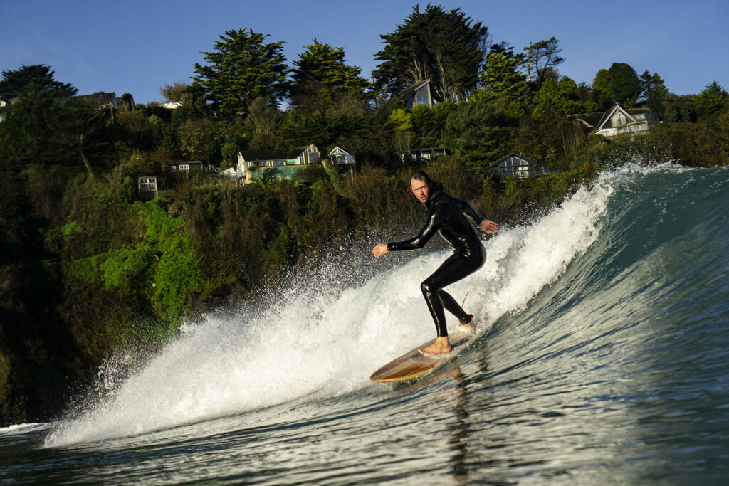 Sustainable, hollow wooden surfboard by Otter Surfboards