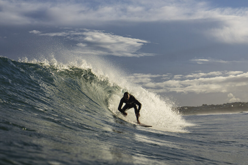 Sustainable, hollow wooden surfboard by Otter Surfboards
