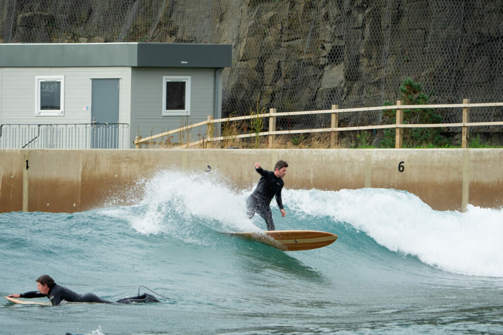 Sustainable, hollow wooden surfboard by Otter Surfboards