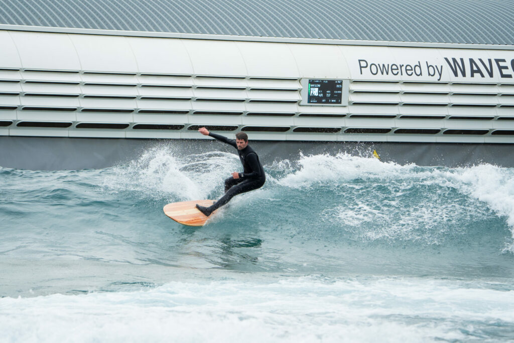 Sustainable, hollow wooden surfboard by Otter Surfboards