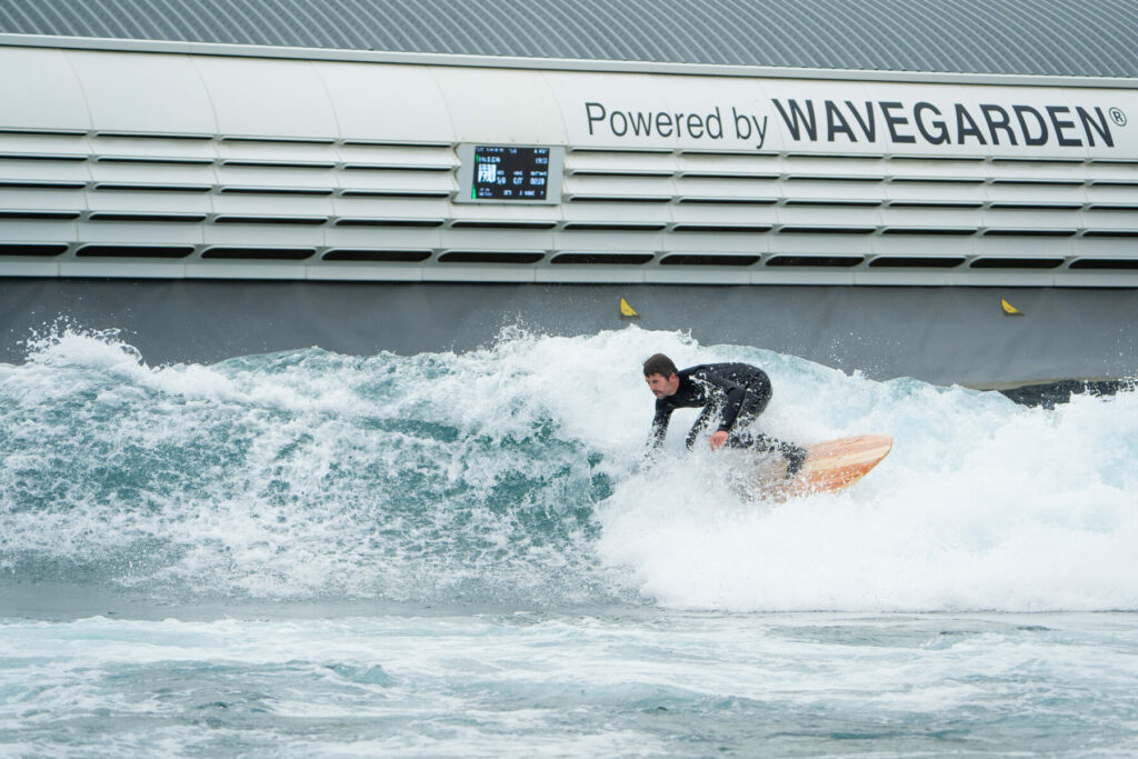Sustainable, hollow wooden surfboard by Otter Surfboards
