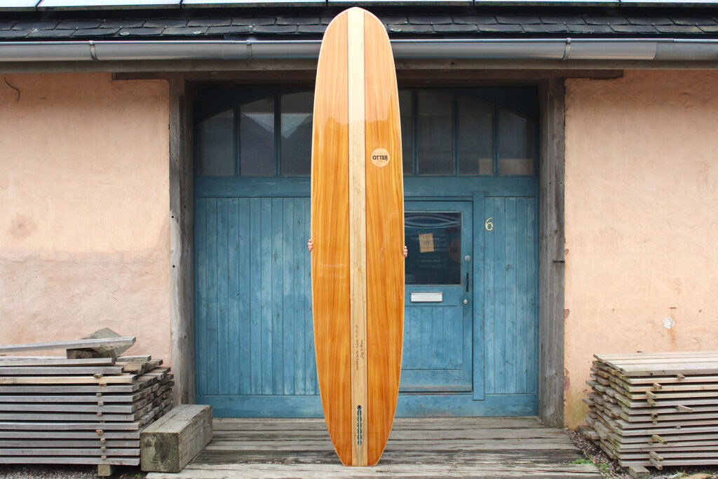 Sustainable, hollow wooden surfboard by Otter Surfboards