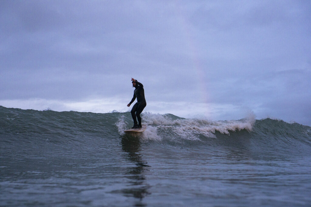 Sustainable, hollow wooden surfboard by Otter Surfboards