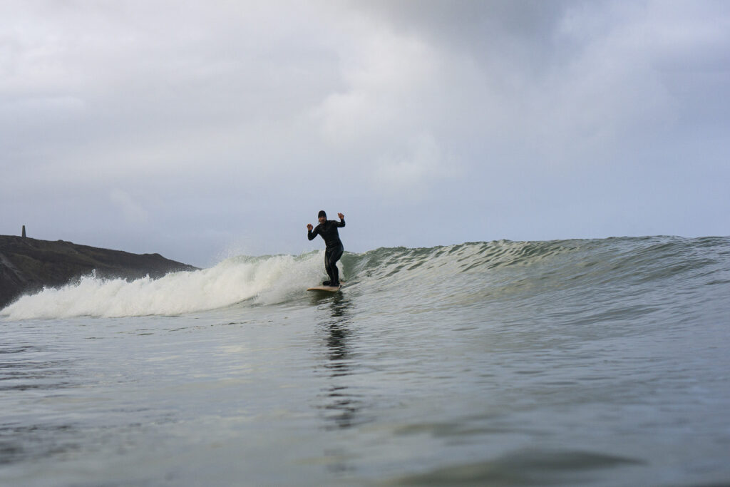 Sustainable, hollow wooden surfboard by Otter Surfboards
