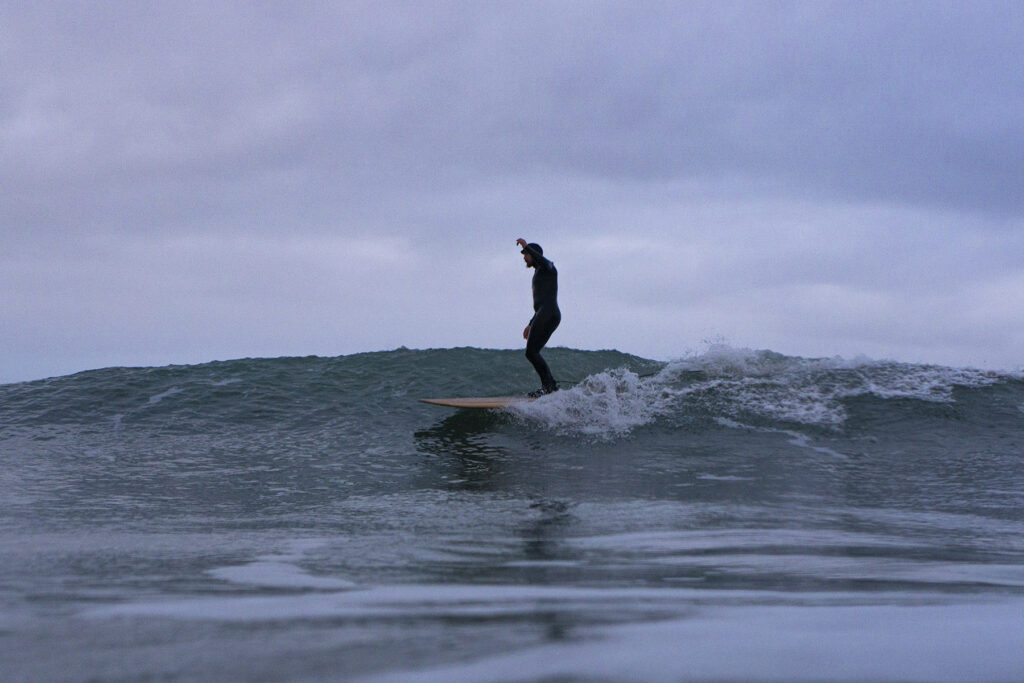 Sustainable, hollow wooden surfboard by Otter Surfboards