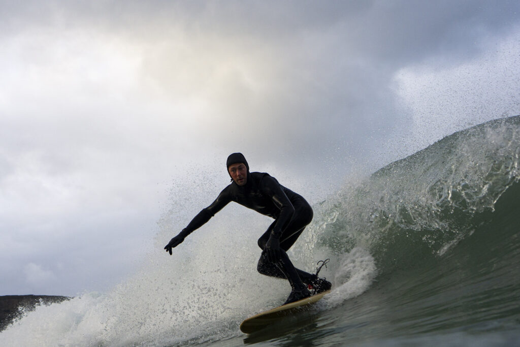 Sustainable, hollow wooden surfboard by Otter Surfboards