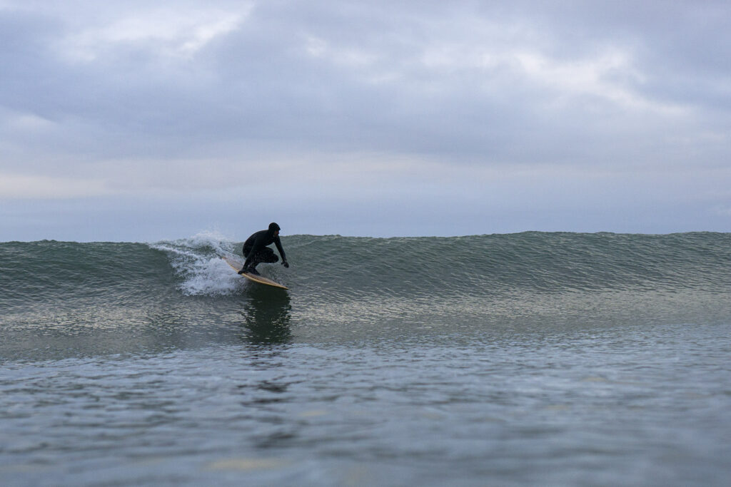 Sustainable, hollow wooden surfboard by Otter Surfboards