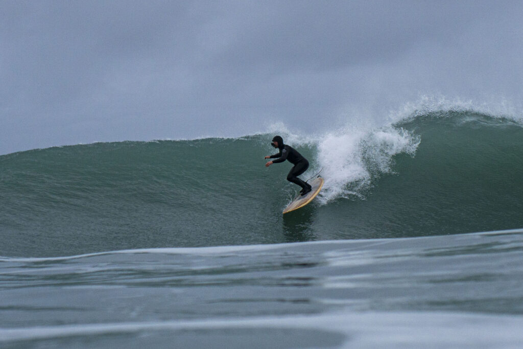 Sustainable, hollow wooden surfboard by Otter Surfboards