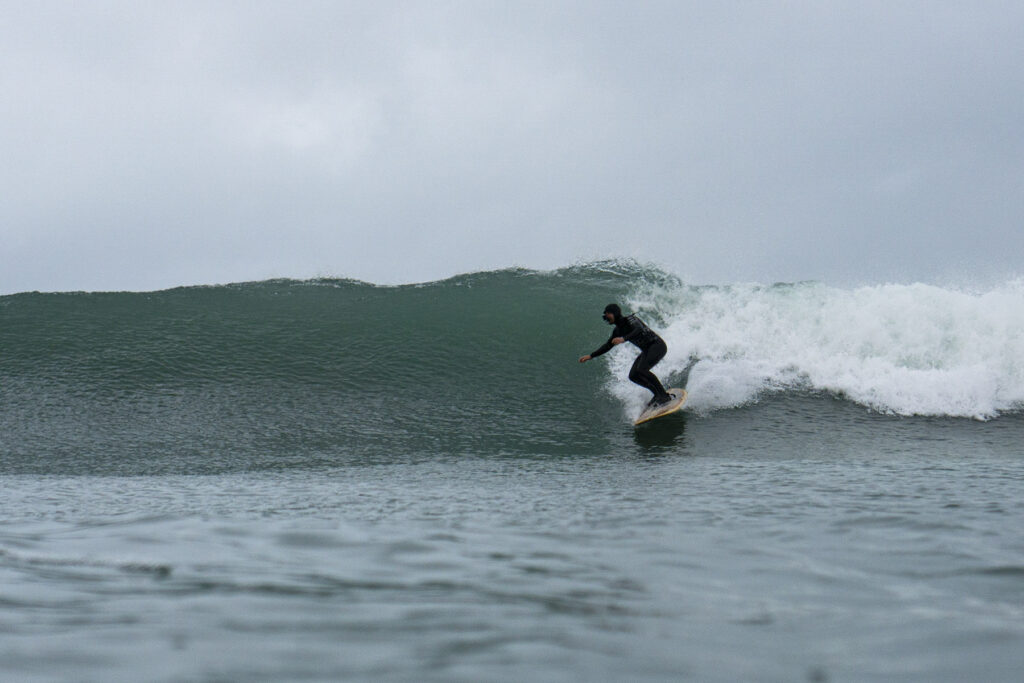 Sustainable, hollow wooden surfboard by Otter Surfboards