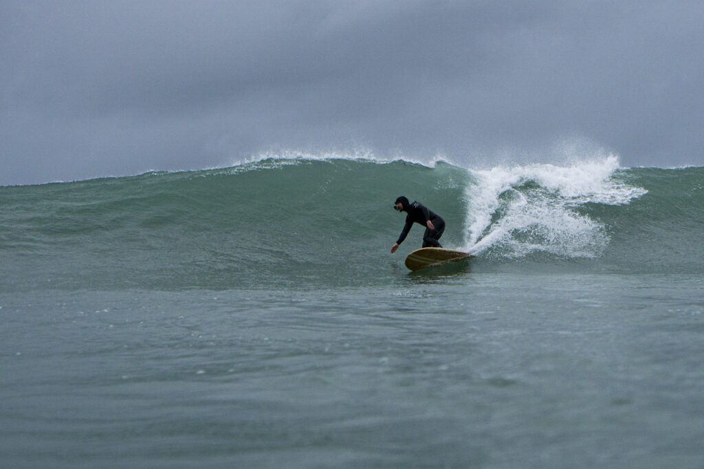 Sustainable, hollow wooden surfboard by Otter Surfboards