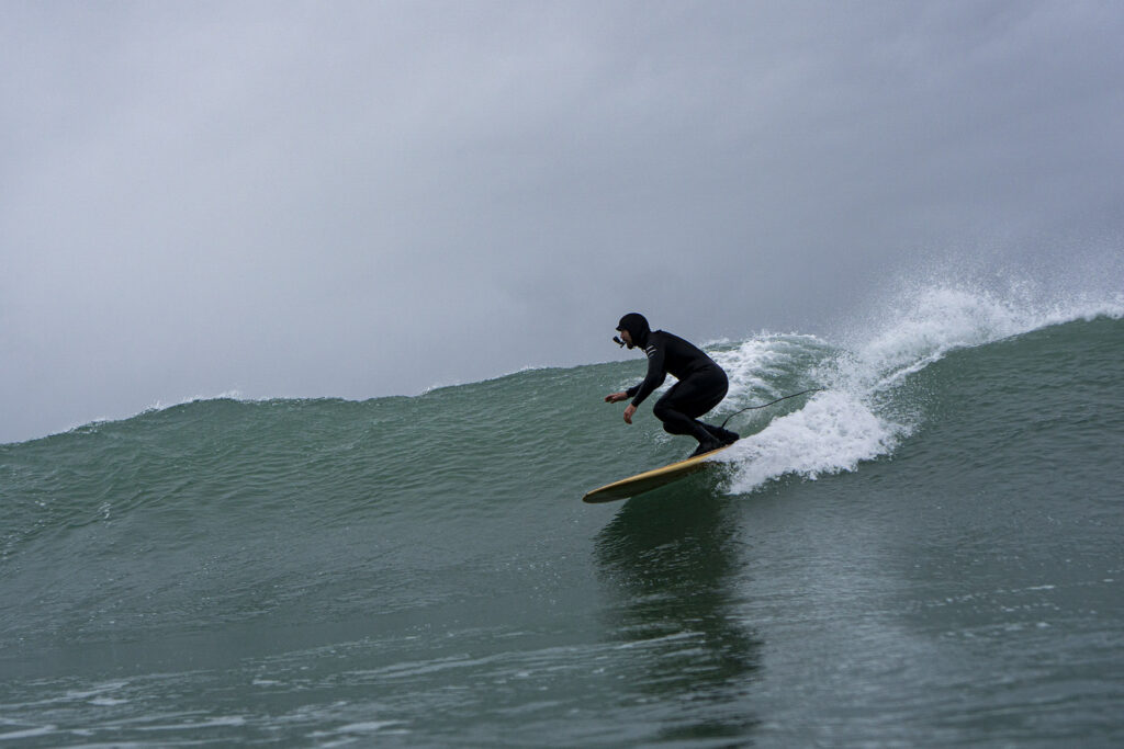 Sustainable, hollow wooden surfboard by Otter Surfboards