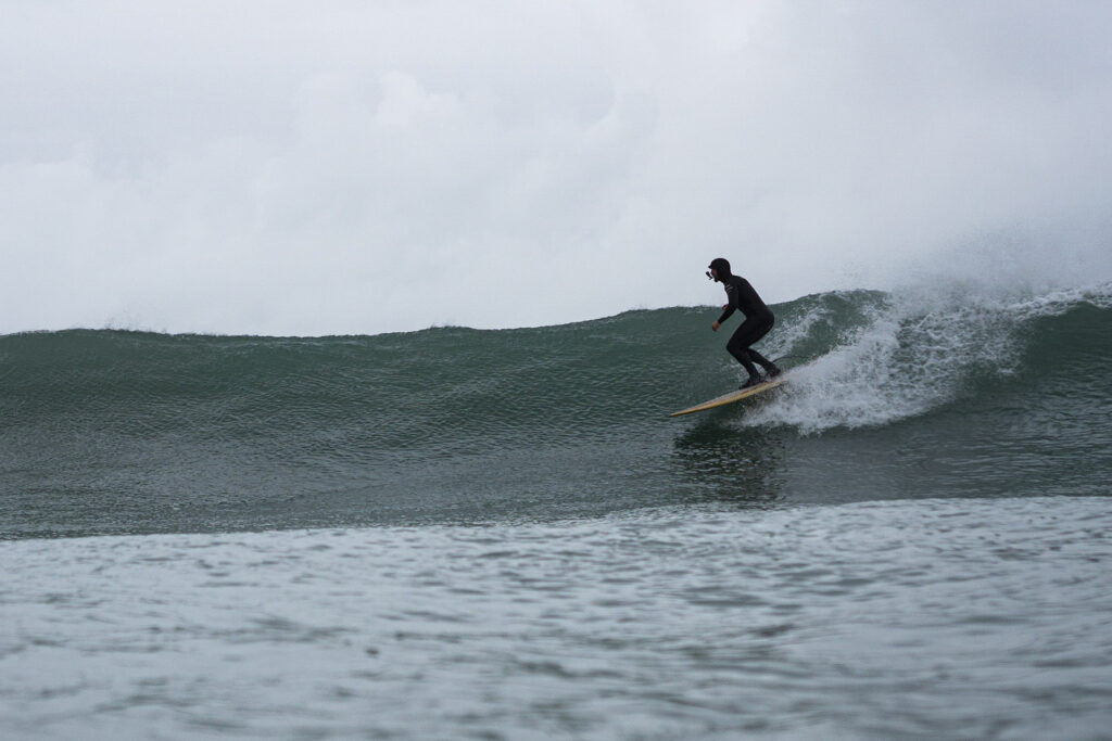 Sustainable, hollow wooden surfboard by Otter Surfboards