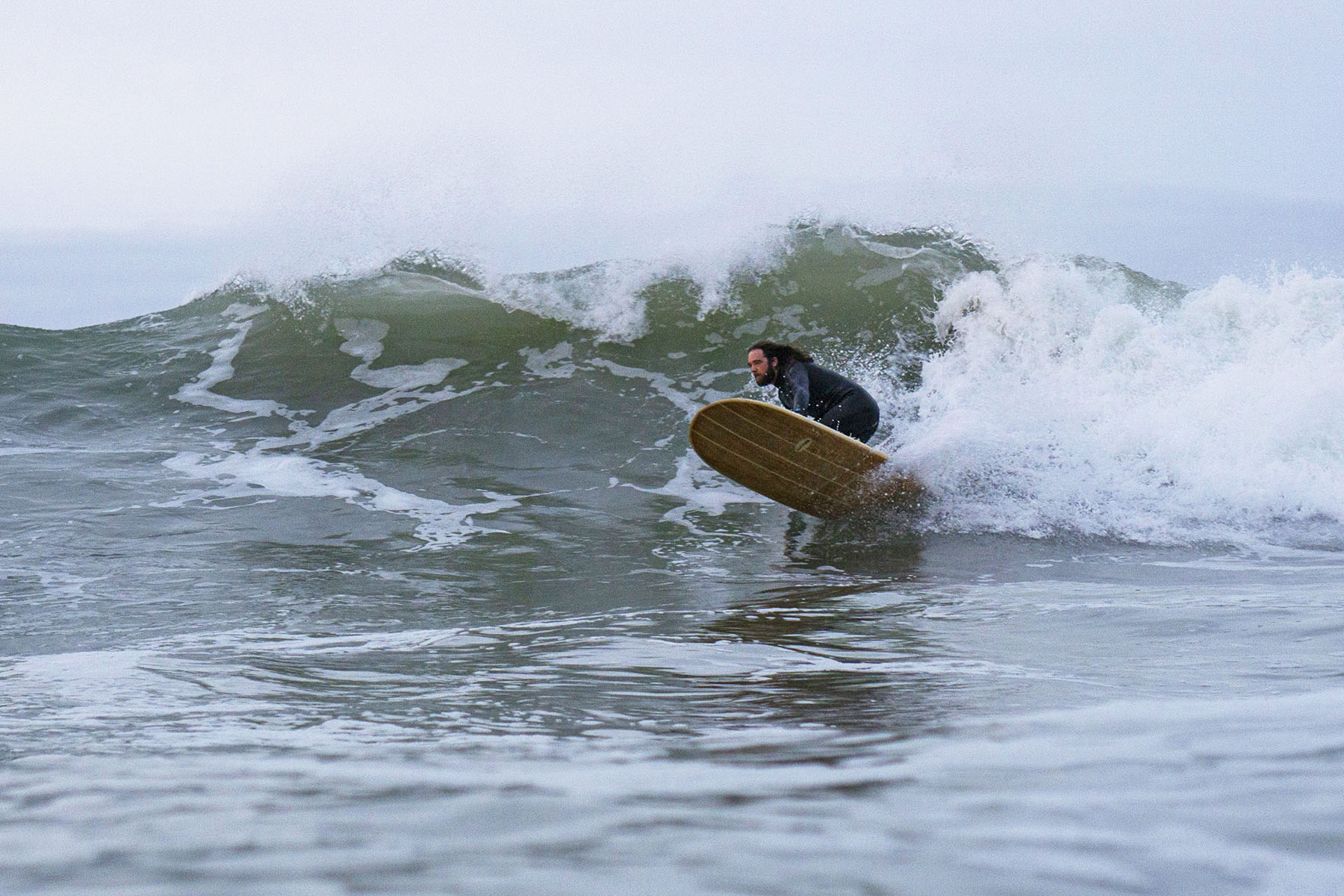 Sustainable, hollow wooden surfboard by Otter Surfboards