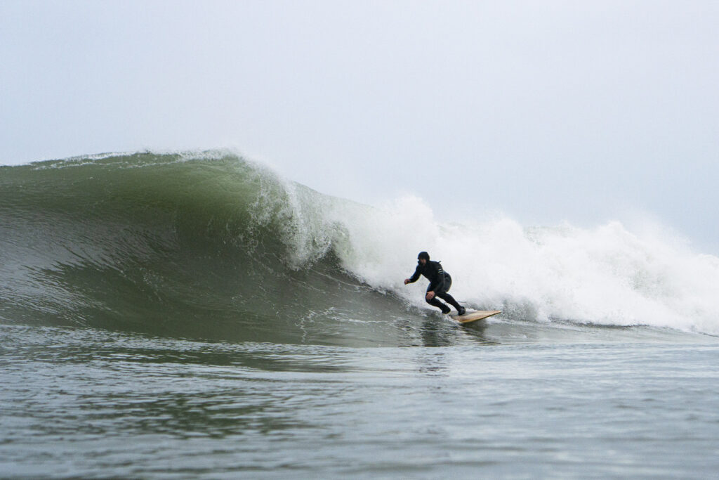 Sustainable, hollow wooden surfboard by Otter Surfboards