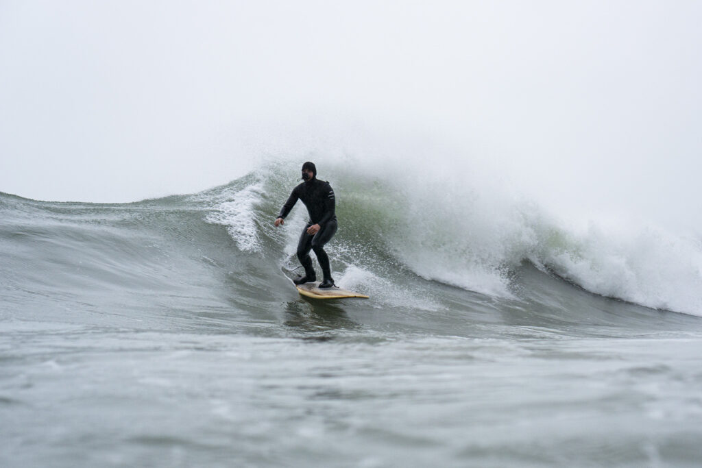 Sustainable, hollow wooden surfboard by Otter Surfboards