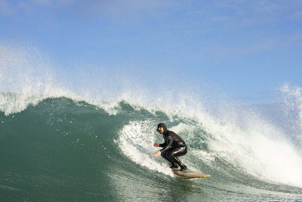 Sustainable, hollow wooden surfboard by Otter Surfboards