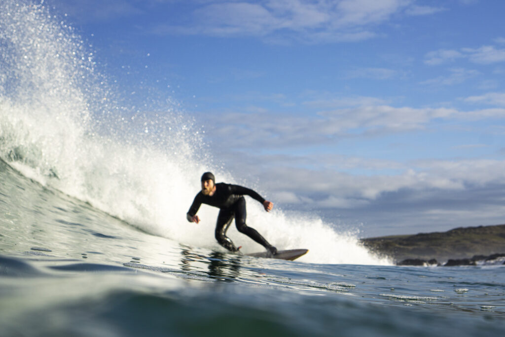 Sustainable, hollow wooden surfboard by Otter Surfboards
