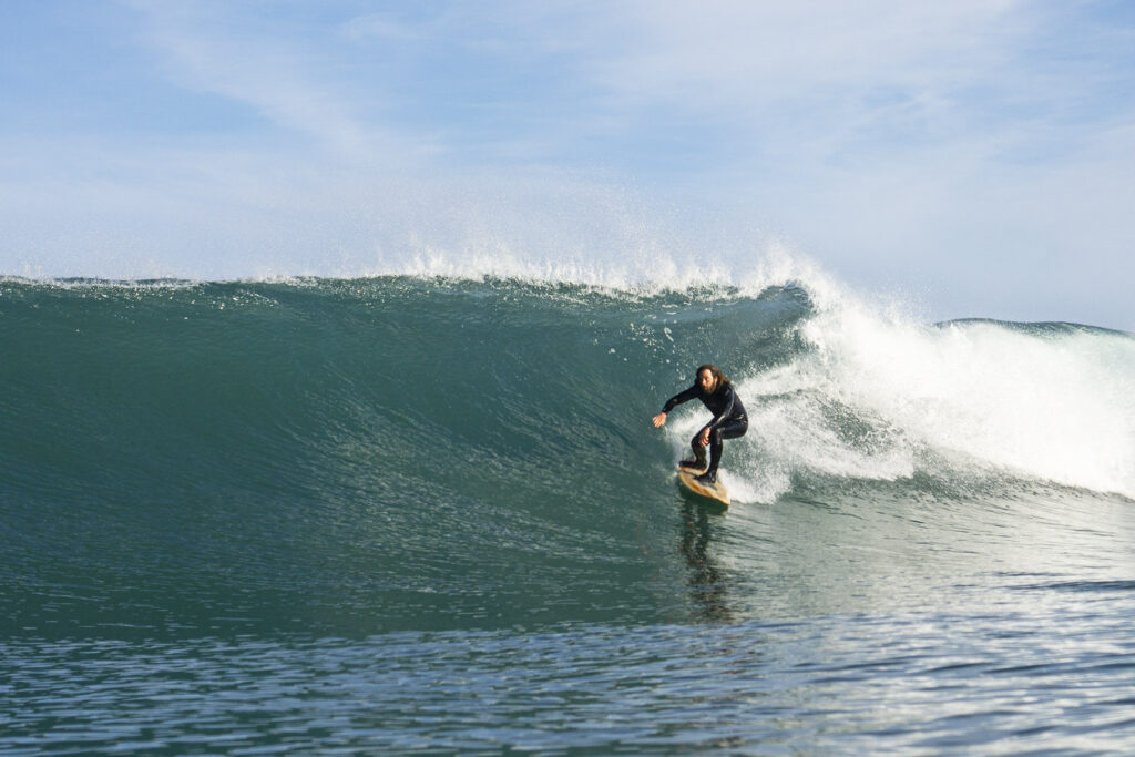 Sustainable, hollow wooden surfboard by Otter Surfboards