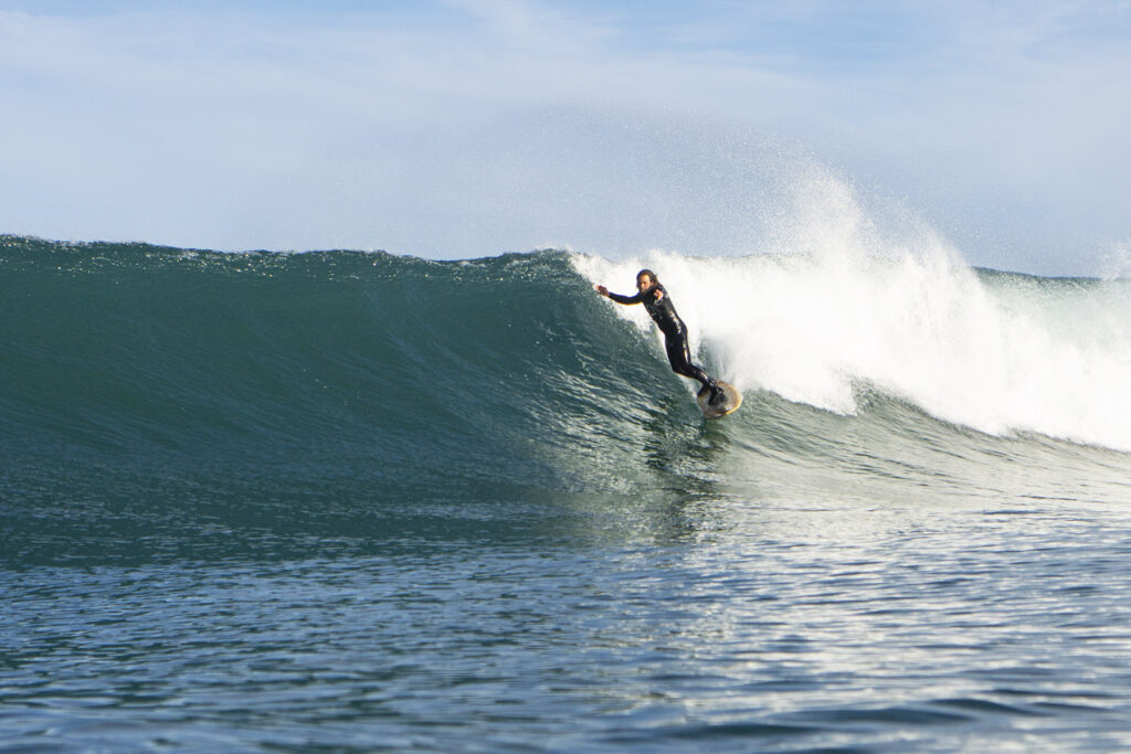 Sustainable, hollow wooden surfboard by Otter Surfboards