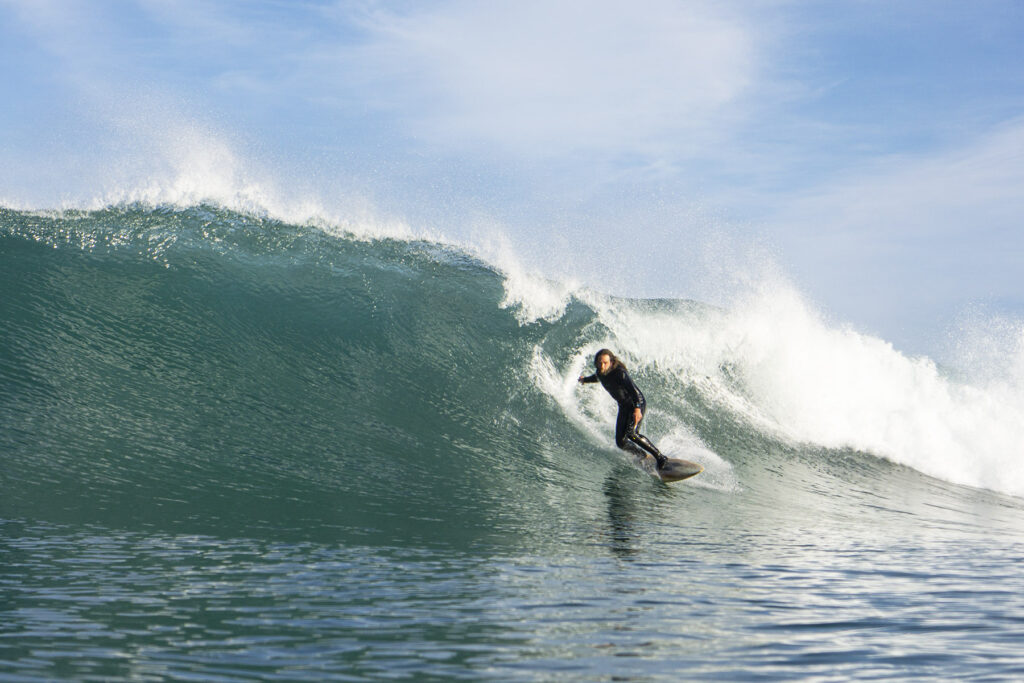 Sustainable, hollow wooden surfboard by Otter Surfboards