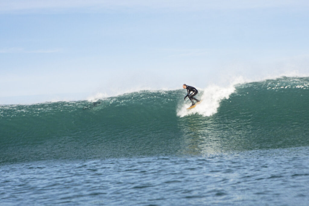 Sustainable, hollow wooden surfboard by Otter Surfboards