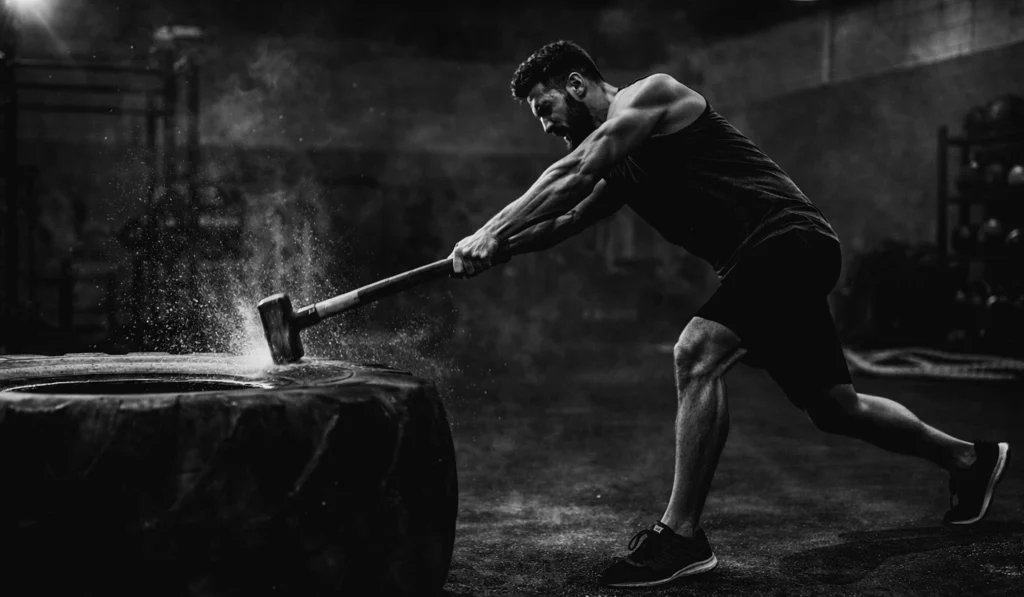 Side profile of full swing posture