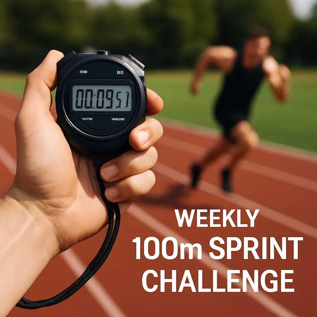 Close-up of stopwatch timing a sprint start