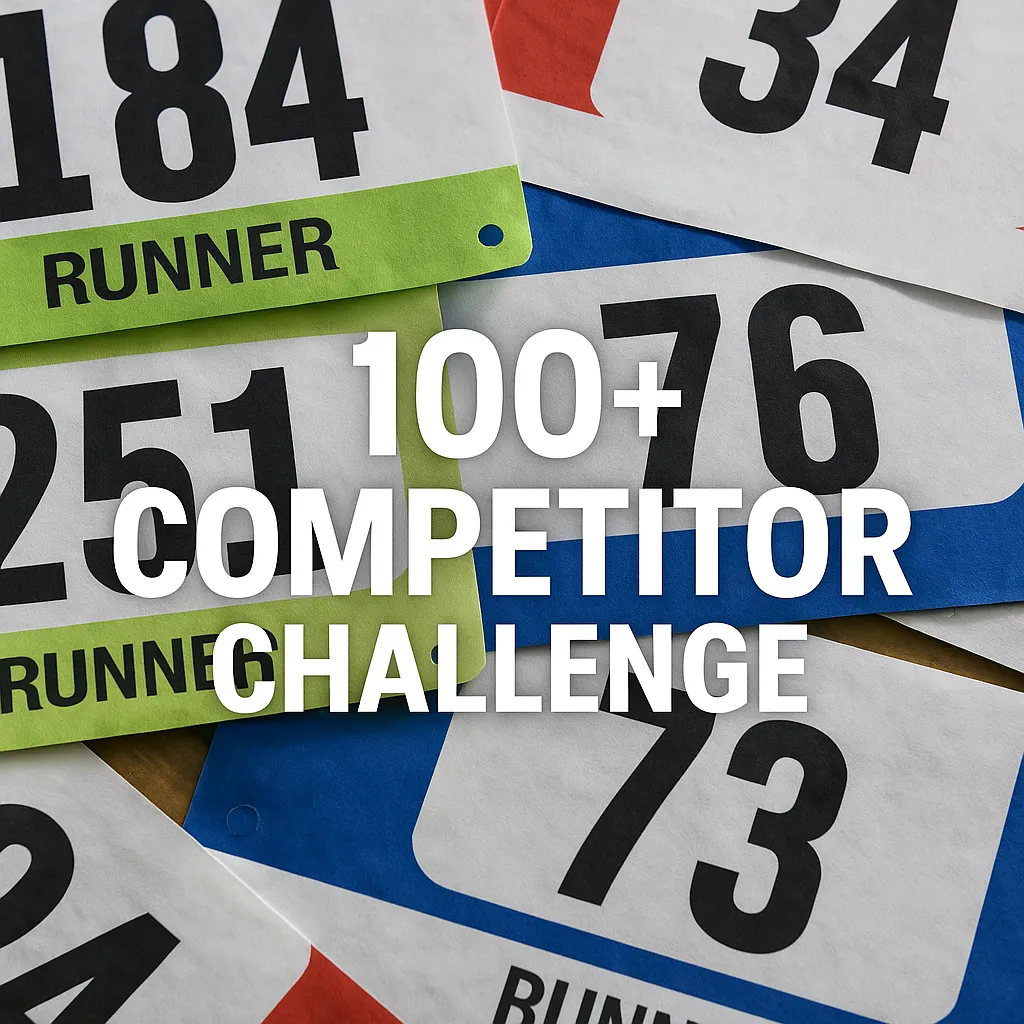 Close-up of race bibs or event wristbands