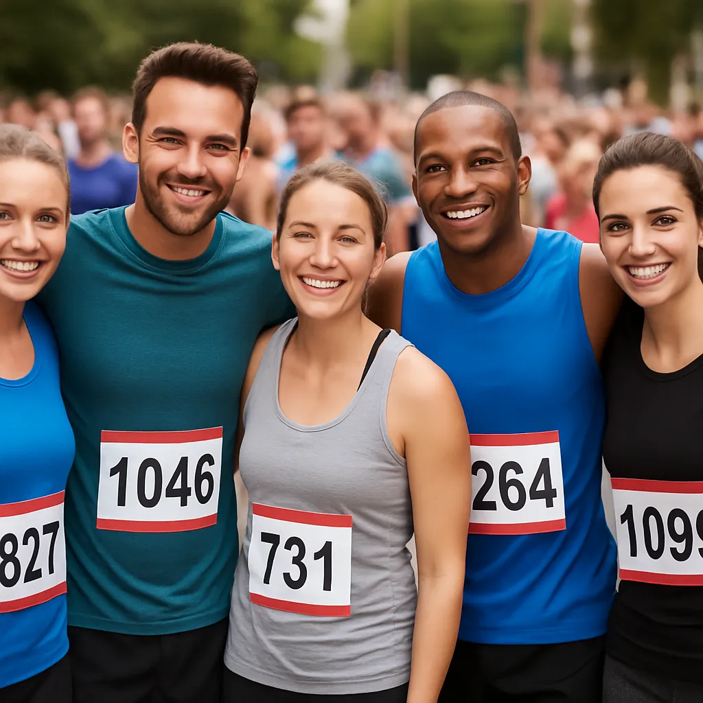 Group photo of smiling competitors post-challenge