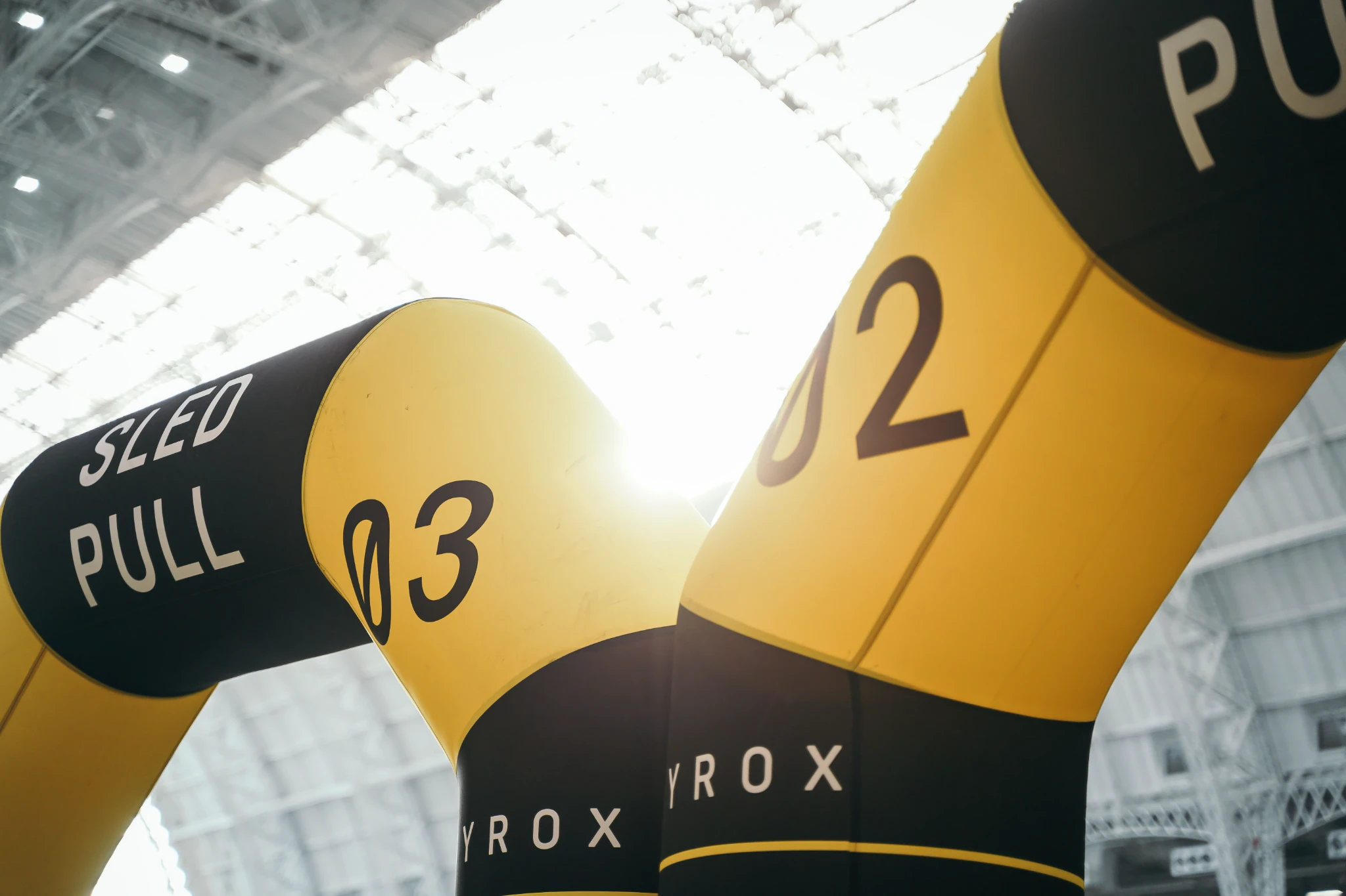 HYROX inflatable arches at London Olympia venue