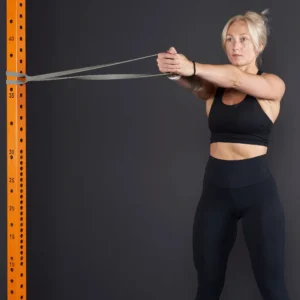 athlete performing Resistance Band Pallof Press Hold