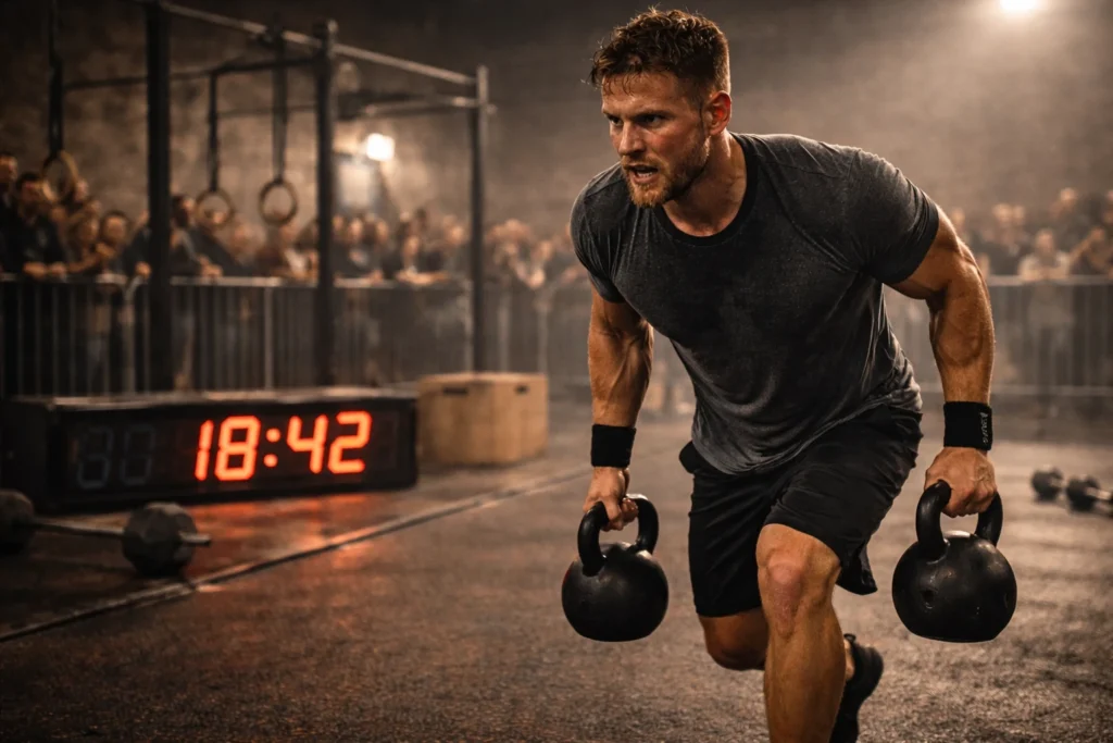 For Time is a workout format where the goal is to complete a prescribed amount of work as quickly as possible