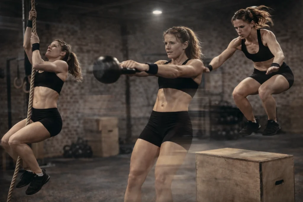 A triplet is a workout format that combines three exercises performed together