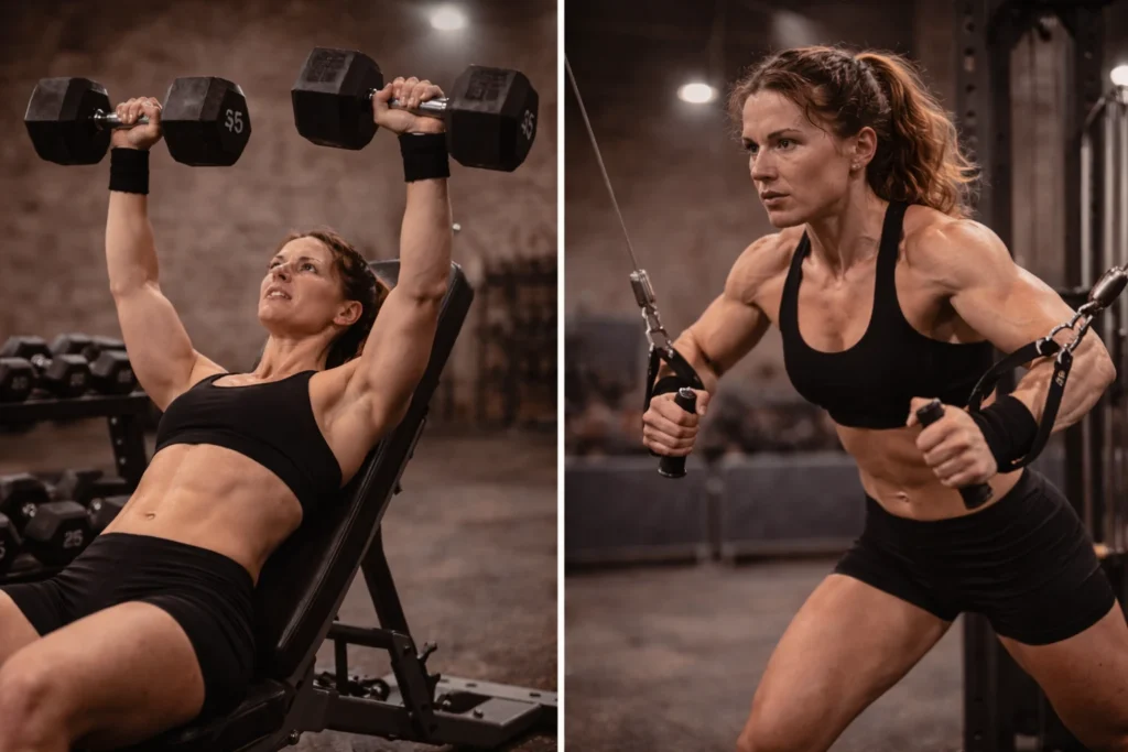 A giant set is a training method where three or more exercises for the same muscle group are performed back-to-back with minimal rest