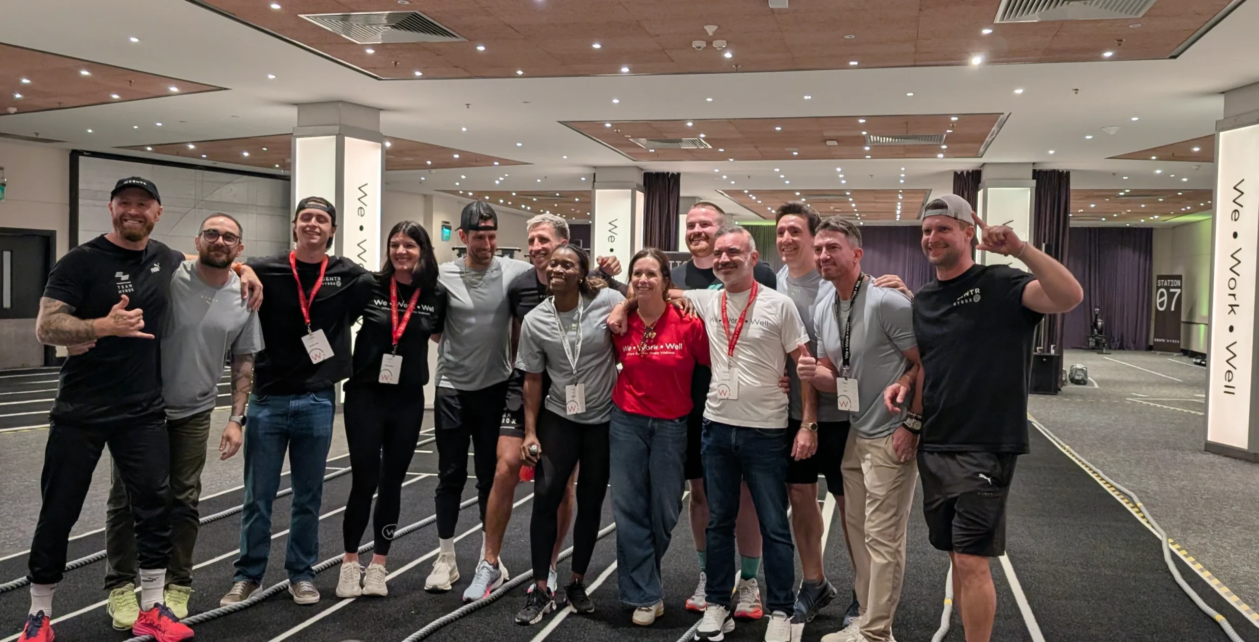 Photograph of the core team from W3Fit, Centr, HYROX & RB100