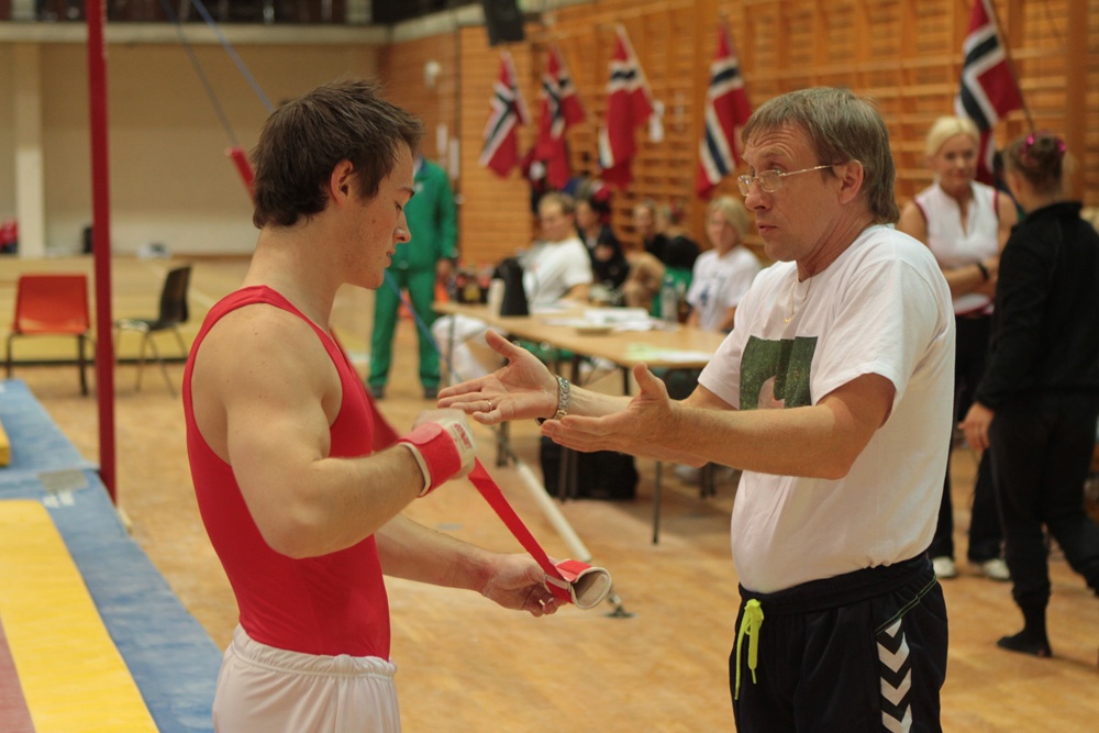 Håkon Andreassen og hans trener, Slava Strokin