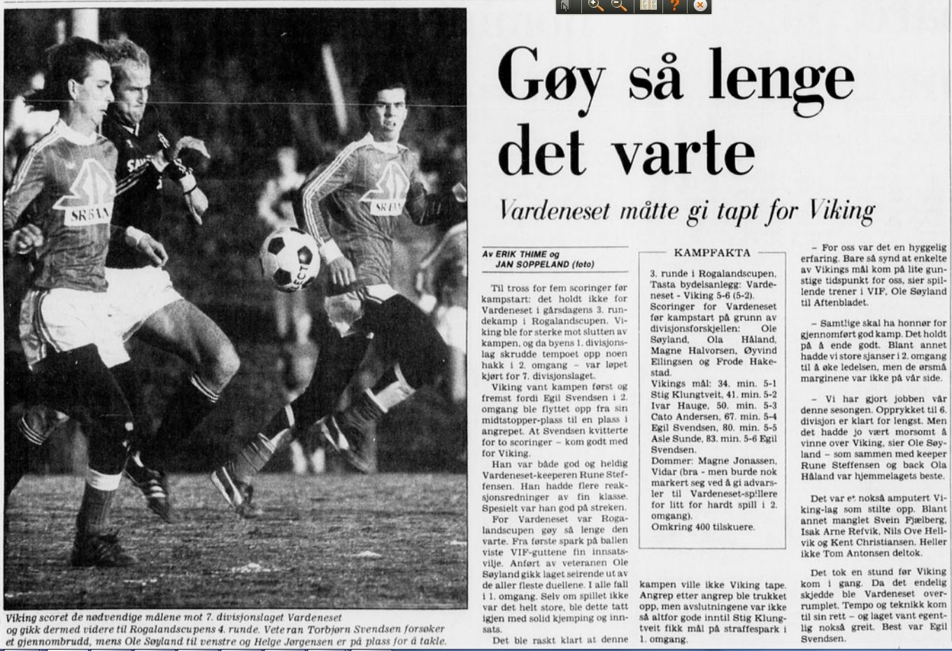 Faksimile fra Aftenbladet.