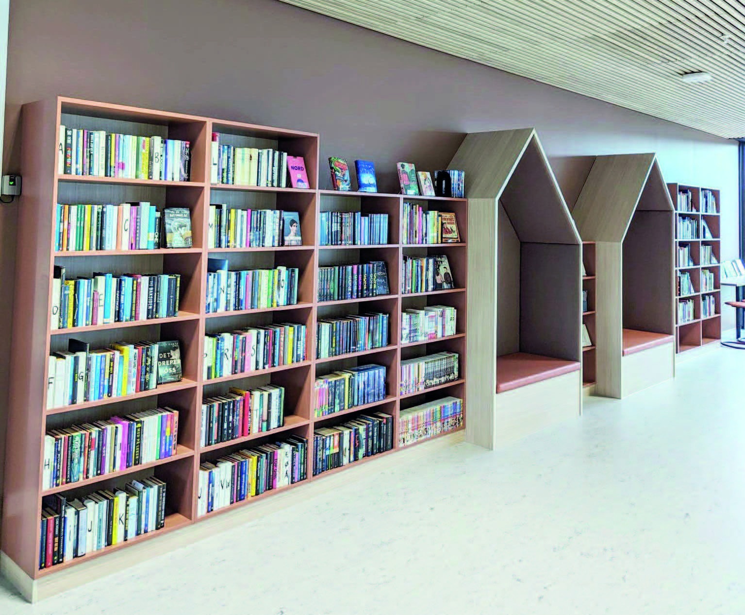 LESEGLEDE: Skolen har fått splitter nytt bibliotek.