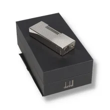 A palladium dunhill lighter with lines design