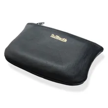 Dr Plumb Large Plain Zipped Black Leather Pipe Tobacco Pouch P2838/B
