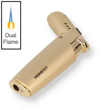 Honest Bagby Dual Purpose Flame Lighter Gold BCZ3028-1-05