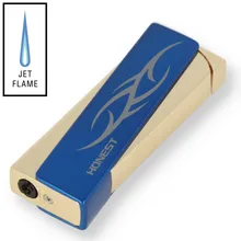 Honest Galileo Single Turbo Windproof Lighter Chrome BCZ437-1-03