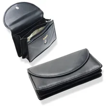 Dr Plumbs Black Leather Cash Wallet, Credit Card & Tobacco Pouch P3927