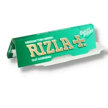 A Single pack of Rizla green medium weight cut corners cigarette papers