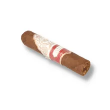 Rocky Patel Grand Reserve Half Corona single loose cigar with dark brown wrapper and ornate cream, gold and red Grand Reserve cigar band.