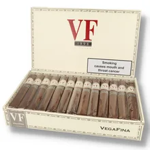 ox of VegaFina 1998 La Romana VF 52 cigars showing presentation and bands