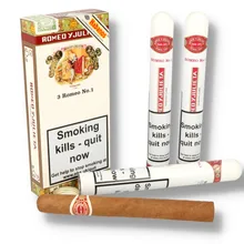 A box of 3 Tubed Romeo y Julieta No.1 Tubos