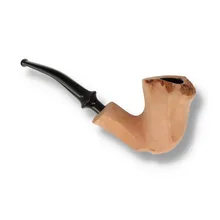 Handmade Danish freehand pipe in natural unfinished briar from the Erik Nørding Signature series