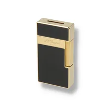 S.T.Dupont Big D Black Lacquer and Gold Turbo Cigar Lighter 025002